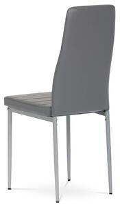 Židle jídelní, šedá koženka, šedý kov DCL-377 GREY