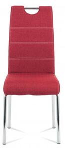 Jídelní židle LERIA — kov, látka, více barev Červená