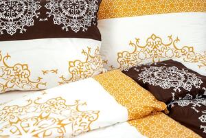 Stanex povlečení bavlna mandaly hnědé (LS238) 140x200+70x90 cm