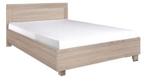 Manželská postel s matrací a roštem 140x200 TAKA - dub sonoma