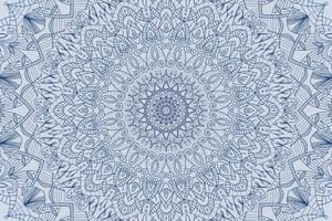 Obraz detailní ozdobná Mandala v modré barvě