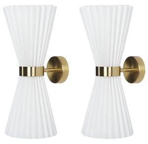 Sada 2 nástěnných lamp TELANG Bavlna Bílá