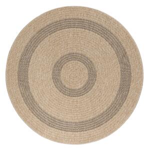Černo-béžový kulatý venkovní koberec ø 80 cm Comilla – Ayyildiz Carpets