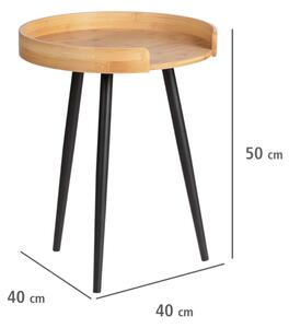Konferenční stolek LOFT, 40x50x40, hnědá/černá
