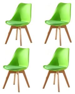 LuxuryForm DESIGN Jídelní židle Bali - zelená - SET 4 ks