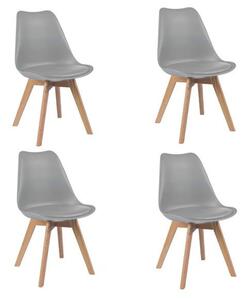 LuxuryForm Jídelní židle Bali - šedá - SET 4 ks