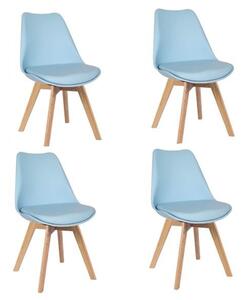 LuxuryForm Jídelní židle Bali - modrá - SET 4 ks