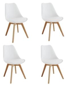 Jídelní židle Bali - bílá - SET 4 ks