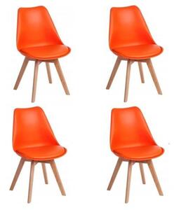 LuxuryForm Jídelní židle Bali - oranžová - SET 4 ks