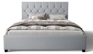 Manželská čalouněná postel NARINE - 140x200, šedá
