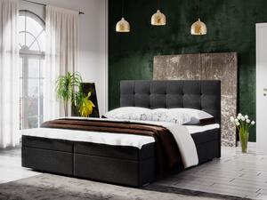 Manželská postel s úložným prostorem STIG 5 - 200x200, černá