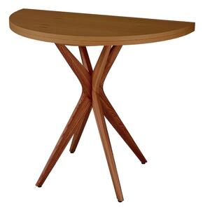 Kulatý rozkládací jídelní stůl s deskou v dekoru jasanového dřeva 45x90 cm Jubi – Ragaba
