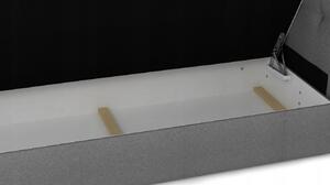 Boxspringová postel s úložným prostorem PIERROT - 140x200, bílá / černá