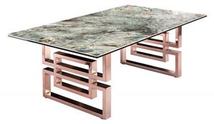 Konferenční stolek ATLANTIS 100 CM tyrkysový mramorový vzhled Nábytek | Obývací pokoj | Konferenční stolky | Všechny konferenční stolky