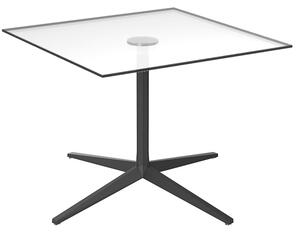 VONDOM - Stůl FAZ Ø základny 96,5 cm, skleněná deska 100x100 cm