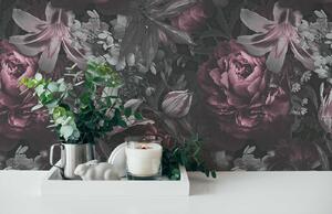 A.S. Création | Vliesová tapeta na zeď PintWalls 38509-3 | 0,53 x 10,05 m | fialová, černá, šedá