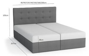 Jednolůžková postel s úložným prostorem KATRIN - 120x200, černá