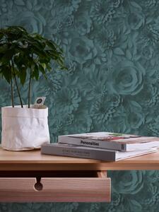 A.S. Création | Vliesová tapeta na zeď PintWalls 38718-4 | 0,53 x 10,05 m | zelená, modrá, vining ivy