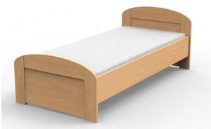 Dřevěná postel Petra - oblé čelo