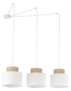 TK Lighting 2345 - Lustr Duo white 3xE27, bílá/juta