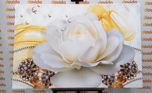 Obraz luxusní růže s abstrakcí