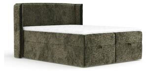 Tmavě zelená boxspring postel s úložným prostorem 160x200 cm Passion – Maison de Rêve