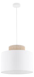 TK Lighting 1856 - Lustr Duo white 1xE27, Ø380, bílá/juta