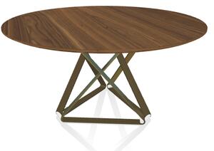 BONTEMPI - Kulatý stůl DELTA, Ø 150 cm, dřevo/mramor