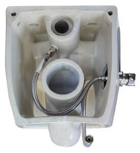 Isvea, SENTIMENTI závěsná WC mísa Rimless, integrovaný ventil a bidetová sprška 36x51 cm, bílá, 10ARS1010