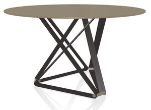 BONTEMPI - Skleněný kulatý stůl DELTA, Ø 130/150 cm