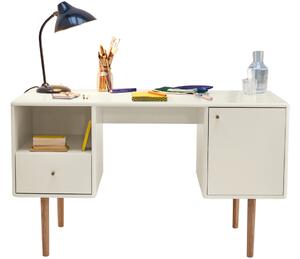 Bílý lakovaný pracovní stůl Tom Tailor Color Living 130 x 50 cm