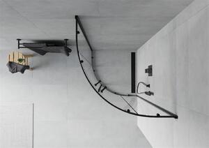 Mexen RIO - Čtvrtkruhový sprchový kout 70x70 cm, černá, 863-070-070-70-00