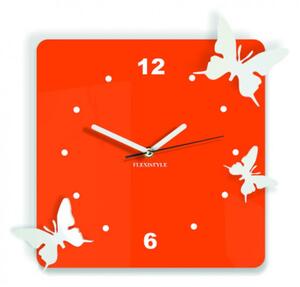 Nástěnné hodiny Quartz, nalepovací dekorace, 3D zrcadlové nálepky Xmomo FL-z29-RAL2004-9010 HEU-