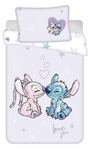 JERRY FABRICS Povlečení do postýlky Lilo and Stitch Purple Bavlna, 100/135, 40/60 cm