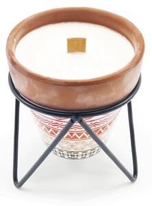 Aromaterapeutická svíčka s dřevěným knotem Máta, 210 g