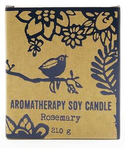 Aromaterapeutická svíčka s dřevěným knotem Rozmarýn, 210 g