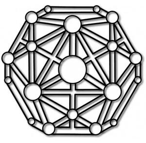 Geometrický obraz na zeď vyřezávaný z dřevěné překližky l SENTOP PR0330