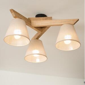 Brilagi - LED Přisazený lustr ANTHONY 3xE14/40W/230V dub/béžová