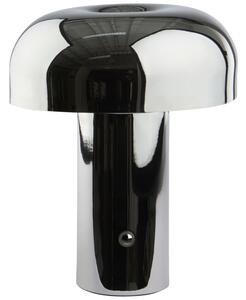 Jotex Stříbrná kovová nabíjecí stolní LED lampa RAGGE