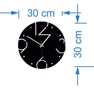 Dřevěné nástěnné hodiny s vyřezávanými čísly I SENTOP HDFK005