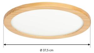 Lucande Joren LED stropní, kulaté, dřevo Ø 37,5cm