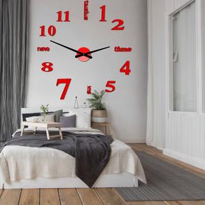 Moderní nalepovací nástěnné hodiny DIY | SENTOP 12P015 BEZ PENA BEZ PLECHU