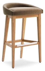 ACCENTO - Barová židle AIDA SGC WOOD - čalouněný opěrák
