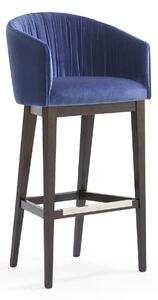 ACCENTO - Barová židle AIDA SG SCL SUNSHINE s řasením - dřevěná podnož