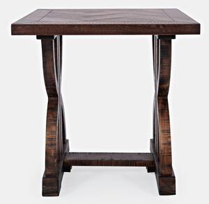 Rustikální odkládací stolek EMILIA - tmavě hnědý