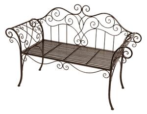 Černo-tmavě hnědá kovová zahradní lavice Selene – Garden Pleasure