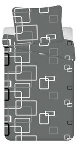 JERRY FABRICS MICRO Polyester - mikrovlákno, 3D Povlečení Kostky šedé 140/200, 70/90 cm