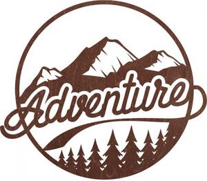 Dřevěný nástěnný obraz s přírodním motivem adventure| SENTOP PR0421