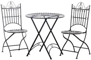 Souprava kovových židlí a stolu Tegal (SET 2+1) Barva Bronzová