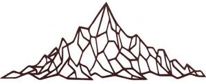 Polygonální nástěnná dekorace skalnatý kopec | SENTOP PR0433 plywood